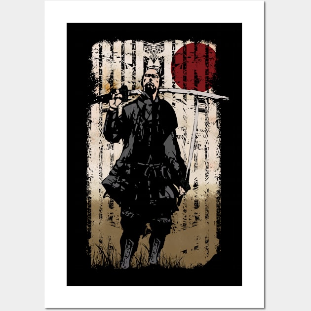 Samurai Japanese Art Style Manga Bushido Wall Art by RK Design